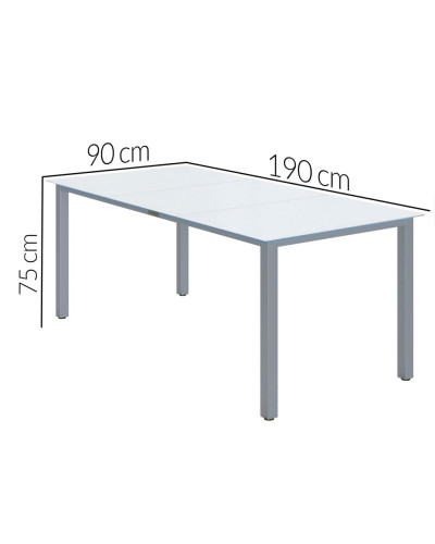 Gartenmöbel Set Alu 9-tlg. 8 Personen Sitzgruppe Bern